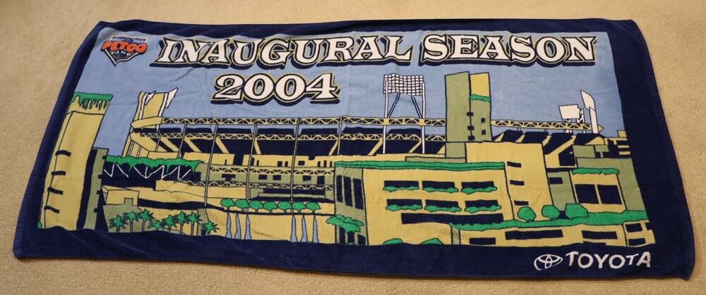 San Diego Padres Beach Towel Petco Park Inaugural Season 2004 Toyota SGA